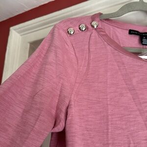 NWT WHBM dusty rose lightweight top w/silver button detail!